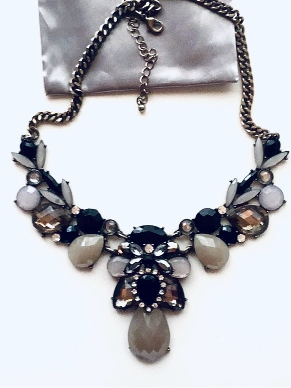 Park Lane Nightfall Statement Shades of Grey Necklace,  gift bag